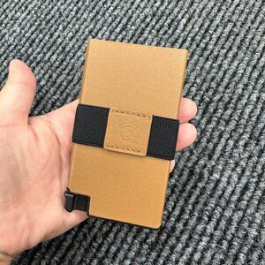 Ekster Leather Senate Card Wallet Slim in Roma Cognac Smart Cash Cards